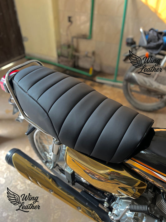 Honda CG 125 Seat Cover with 12mm Foam Padded Japanese Leather