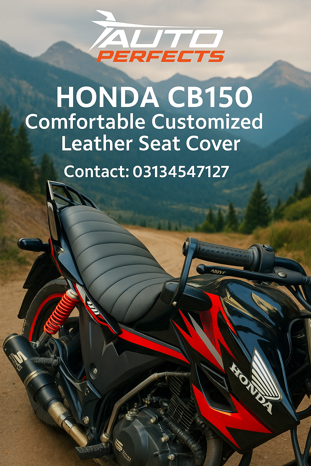 Honda CB 150F Custom Made Leather Seat Cover