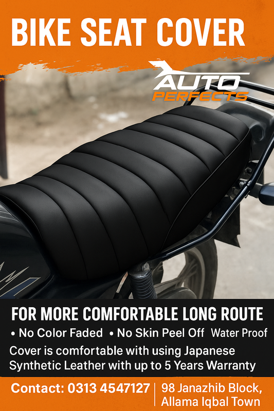 Bike Suzuki Gs150 Foam Padded Leather Seat Cover 12mm foam