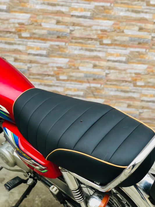 Honda CG 125 Seat Cover with 12mm Foam Padded Japanese Leather