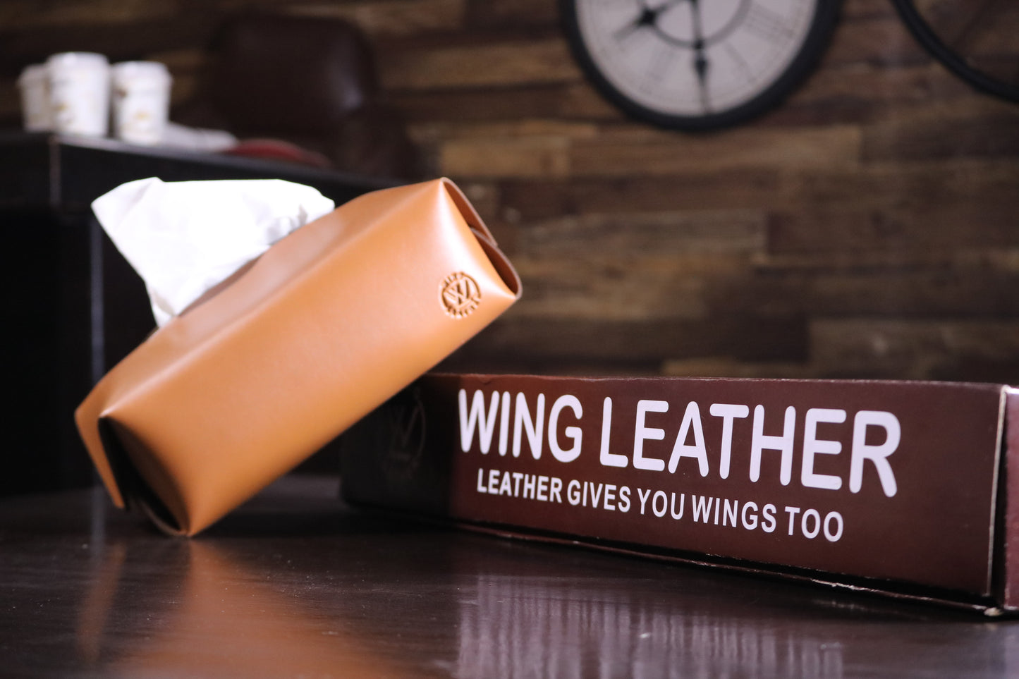 Luxury Tissue Box Cover Holder- PU Leather With Tissue Paper used For Cars, Offices, Home, Drawing room, Dining Room