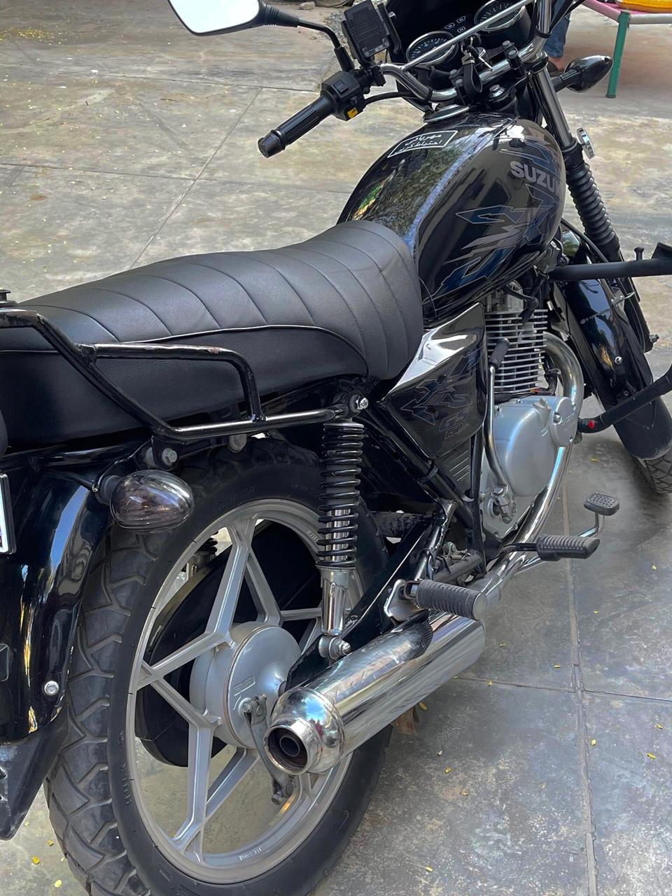 Bike Suzuki Gs150 Foam Padded Leather Seat Cover 12mm foam